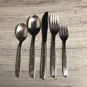 MCM Stainless  NIGHT SKY ATOMIC STARS Complete Set of 6 (30 pieces)